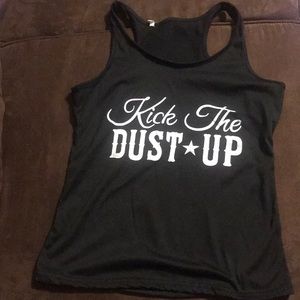 Kick The Dust Up Black and White Tank